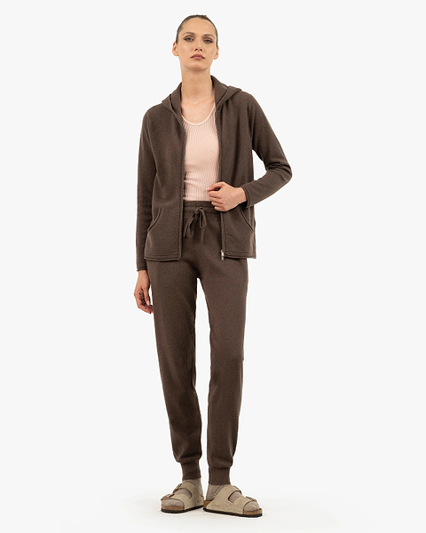 Women's Salò Zip Hoodie - Brown Cashmere