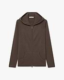 Maglia Cappuccio Zip Salò Donna - Marrone