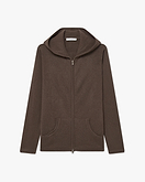 Maglia Cappuccio Zip Salò Donna - Marrone