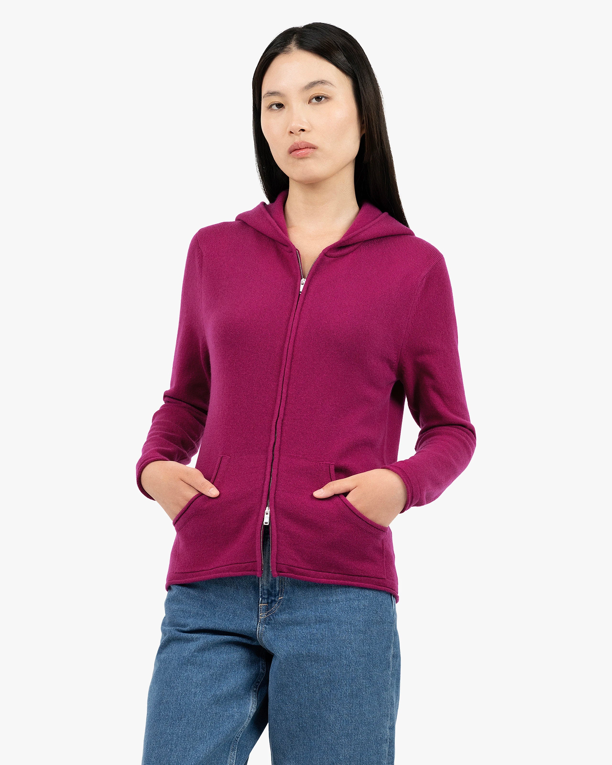 Women's Salò Zip Hoodie - Magenta Cashmere