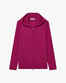 Maglia Cappuccio Zip Salò Donna - Magenta