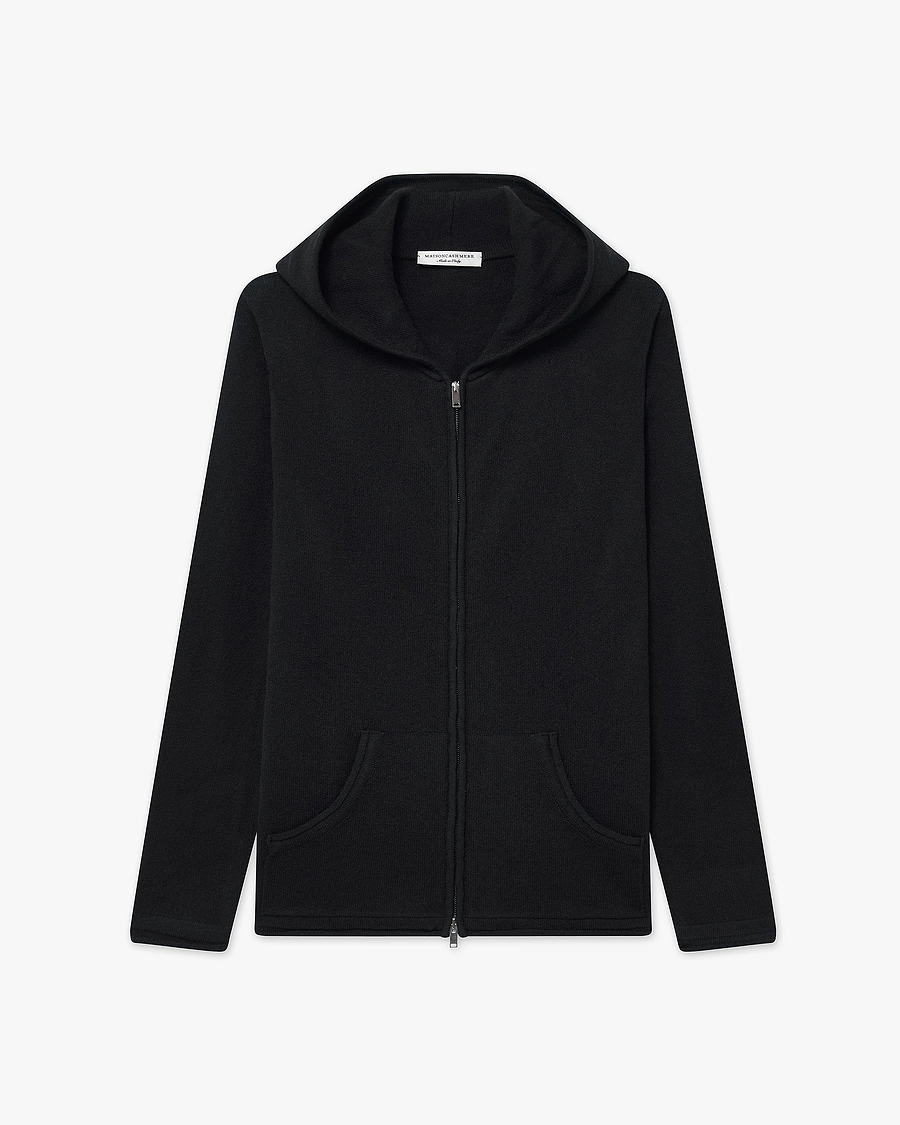 Women's Salò Zip Hoodie - Black Cashmere