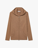 Maglia Cappuccio Zip Salò Donna - Cammello