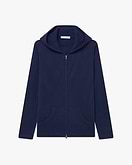 Maglia Cappuccio Zip Salò Donna - Blu