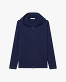 Maglia Cappuccio Zip Salò Donna - Blu