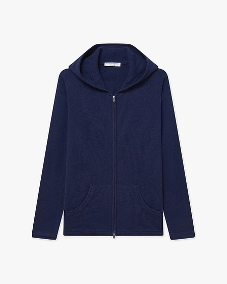 Women's Salò Zip Hoodie - Blue Cashmere