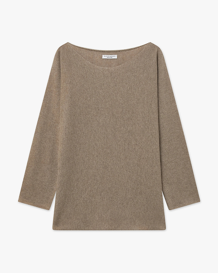 Chaillot Boat Neck Sweater - Taupe Cashmere