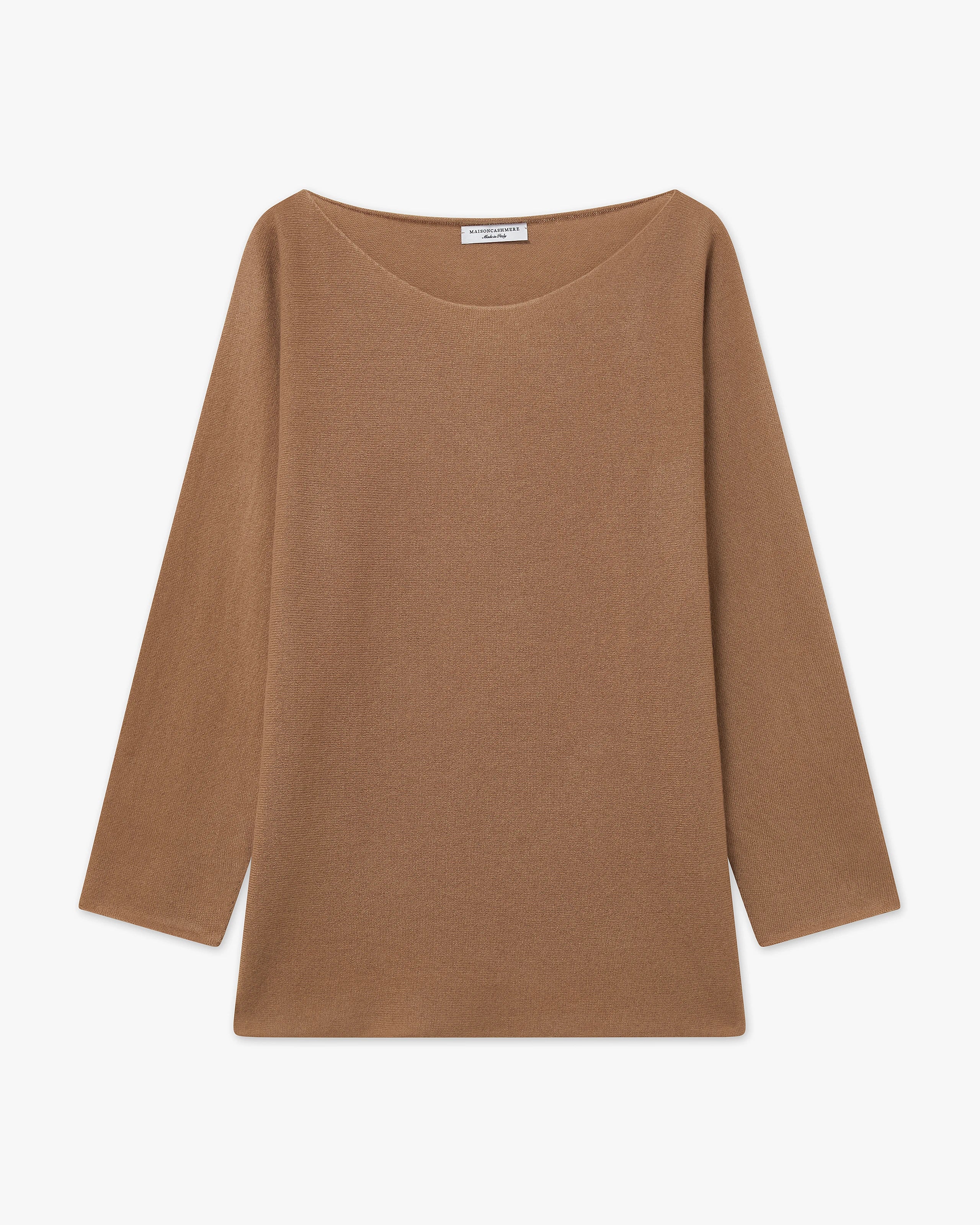 Chaillot Boat Neck Sweater - Camel Cashmere