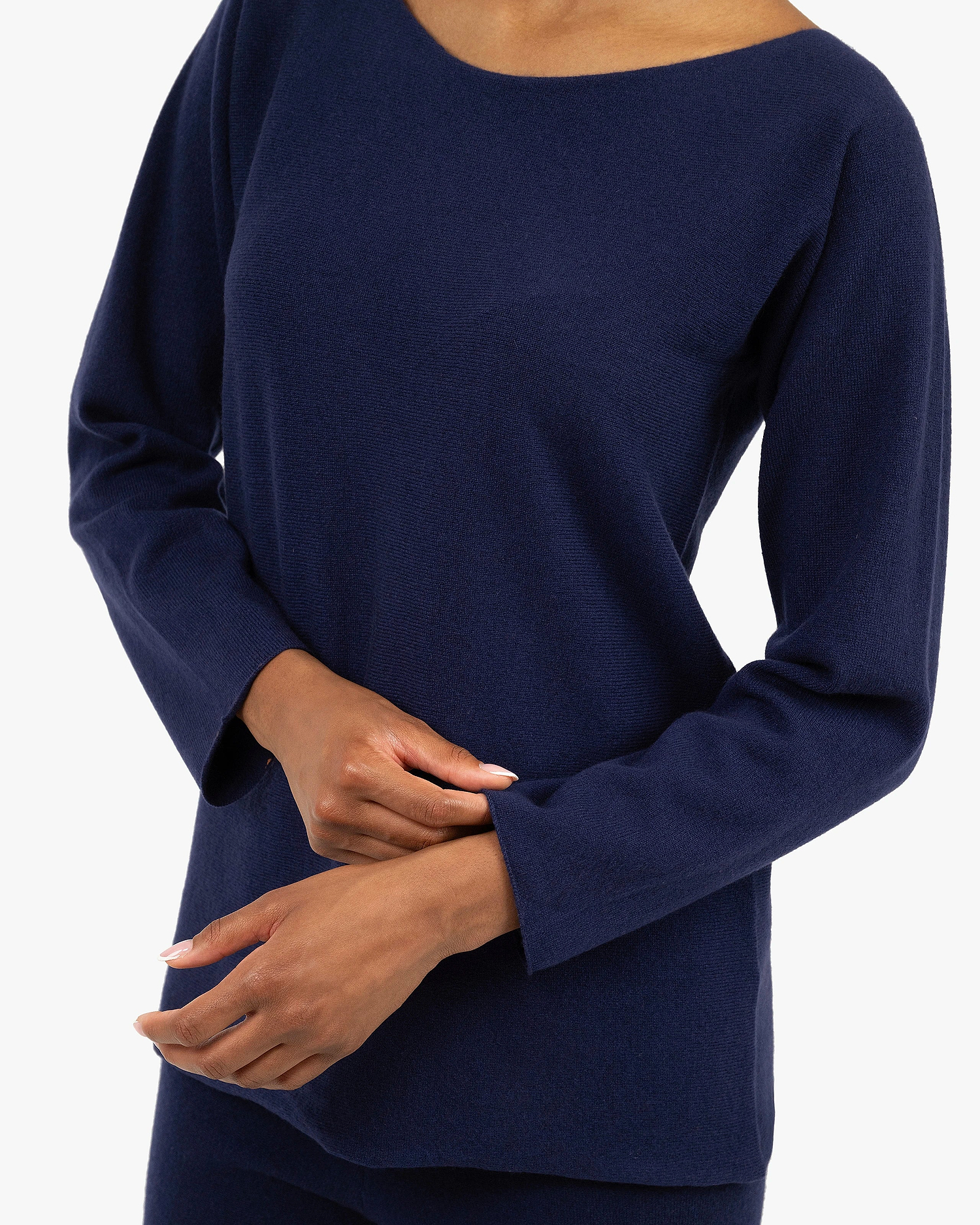 Chaillot Boat Neck Sweater - Blue Cashmere