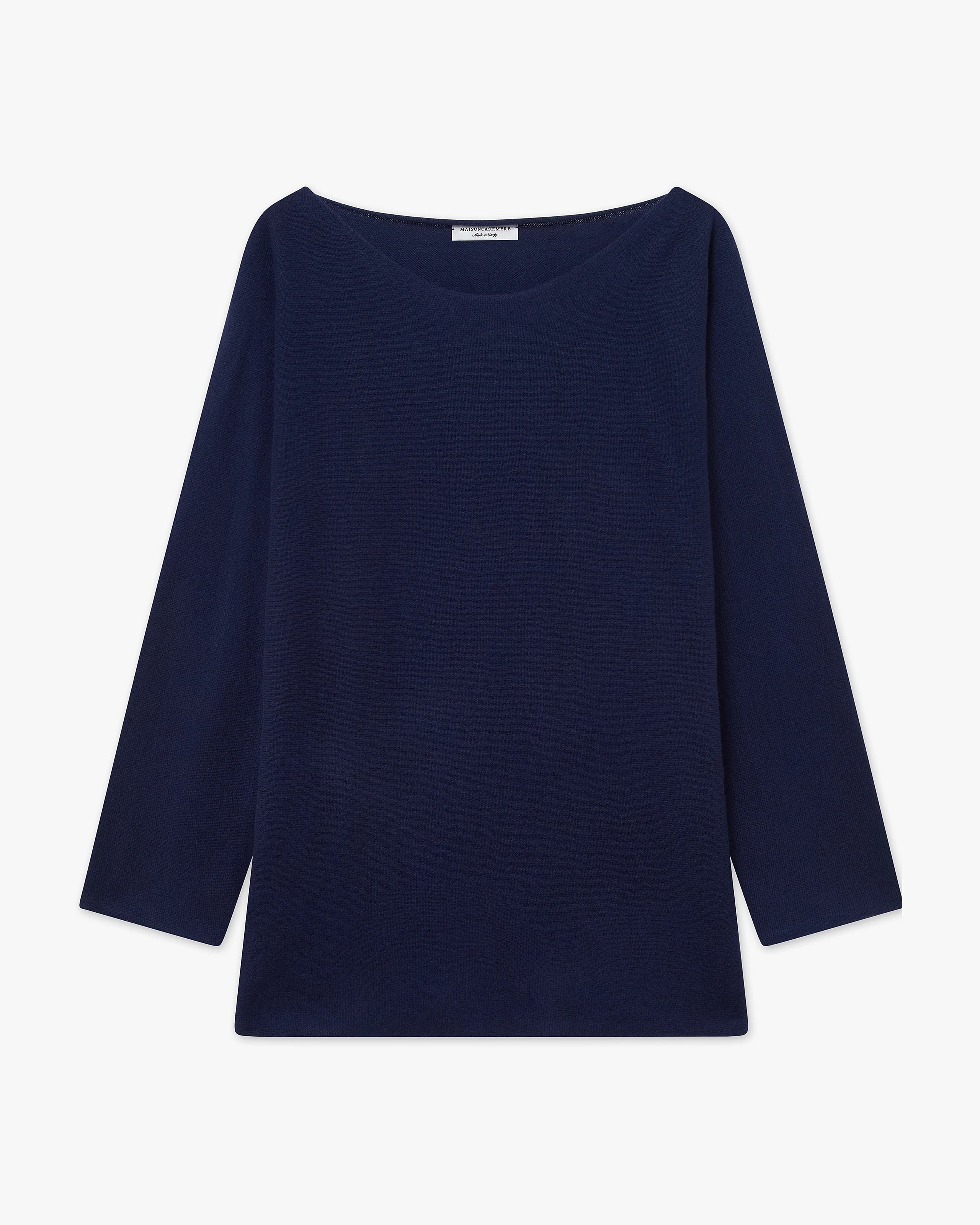 Chaillot Boat Neck Sweater - Blue Cashmere