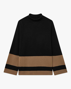 Cortona Mock Neck Pullover - Schwarz