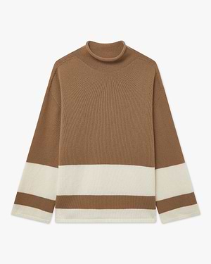 Cortona Mock Neck Pullover - Camel