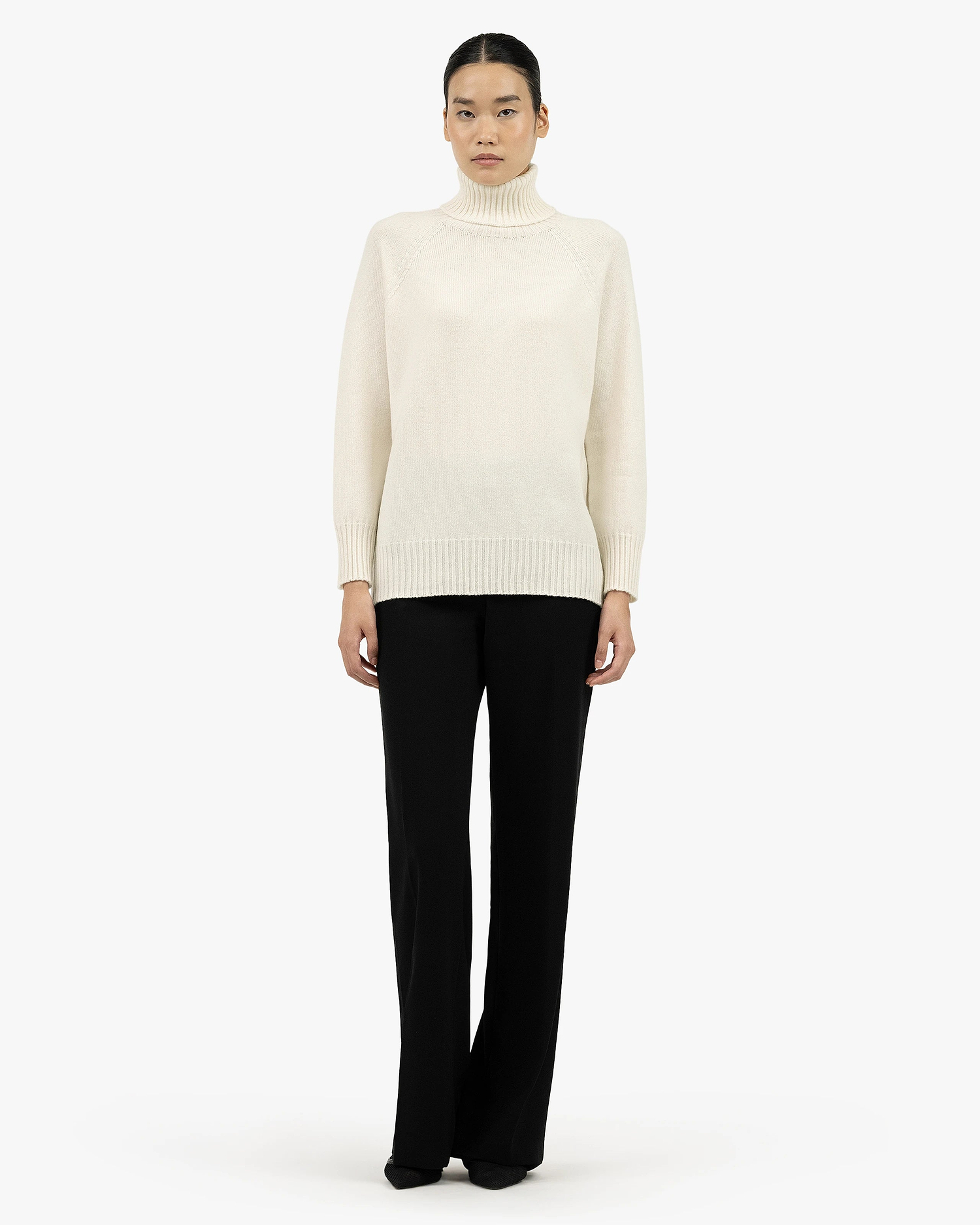 Women's Cortona Turtleneck Sweater - White Cashmere
