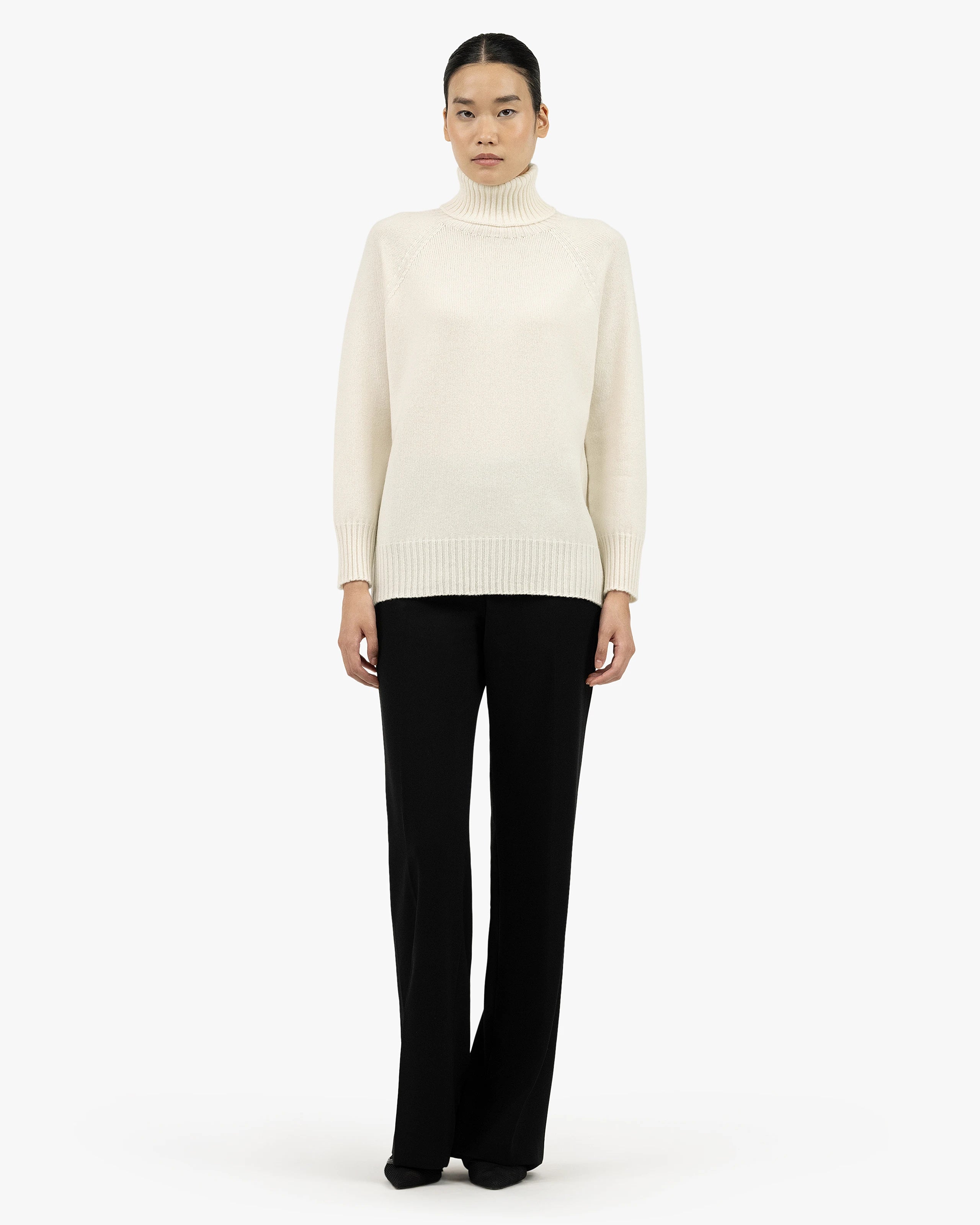 Women's Cortona Turtleneck Sweater - White Cashmere
