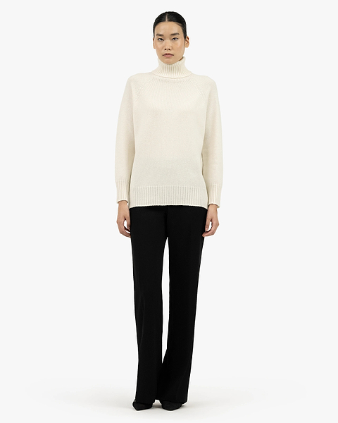 Women's Cortona Turtleneck Sweater - White Cashmere