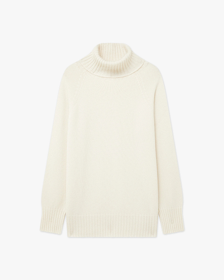 Women's Cortona Turtleneck Sweater - White Cashmere