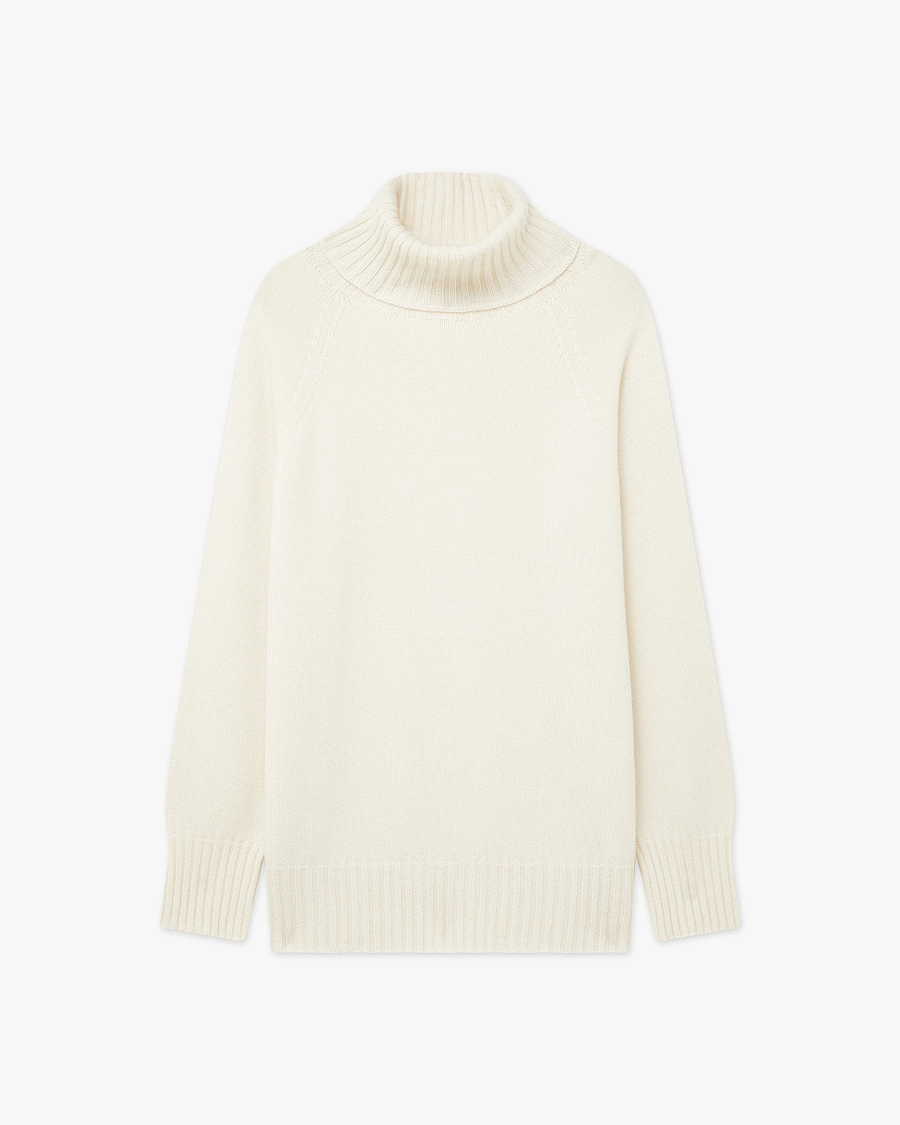 Women's Cortona Turtleneck Sweater - White Cashmere