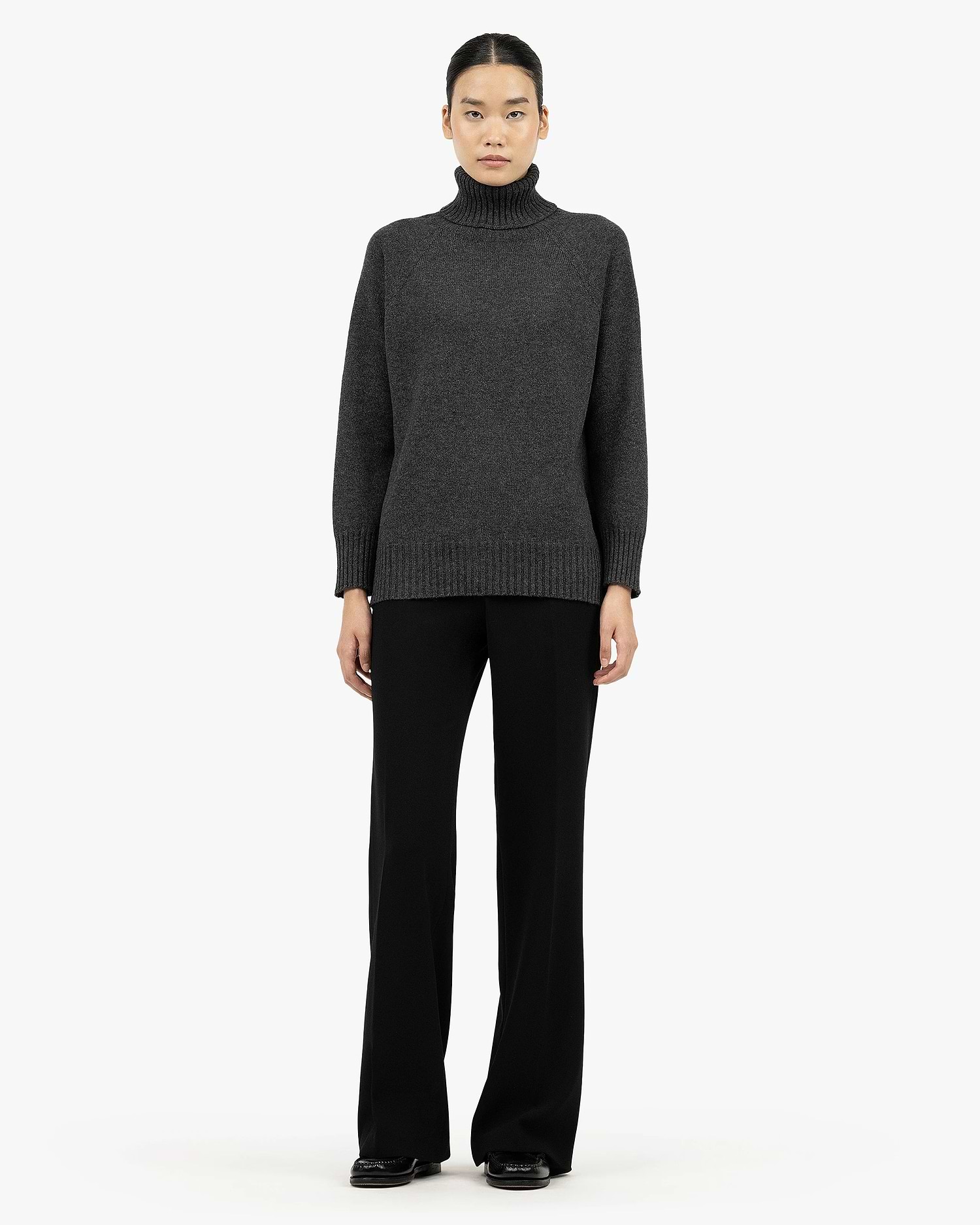 Women's Cortona Cashmere Turtleneck Sweater - Charcoal Women's Cortona Cashmere Turtleneck Sweater - Charcoal