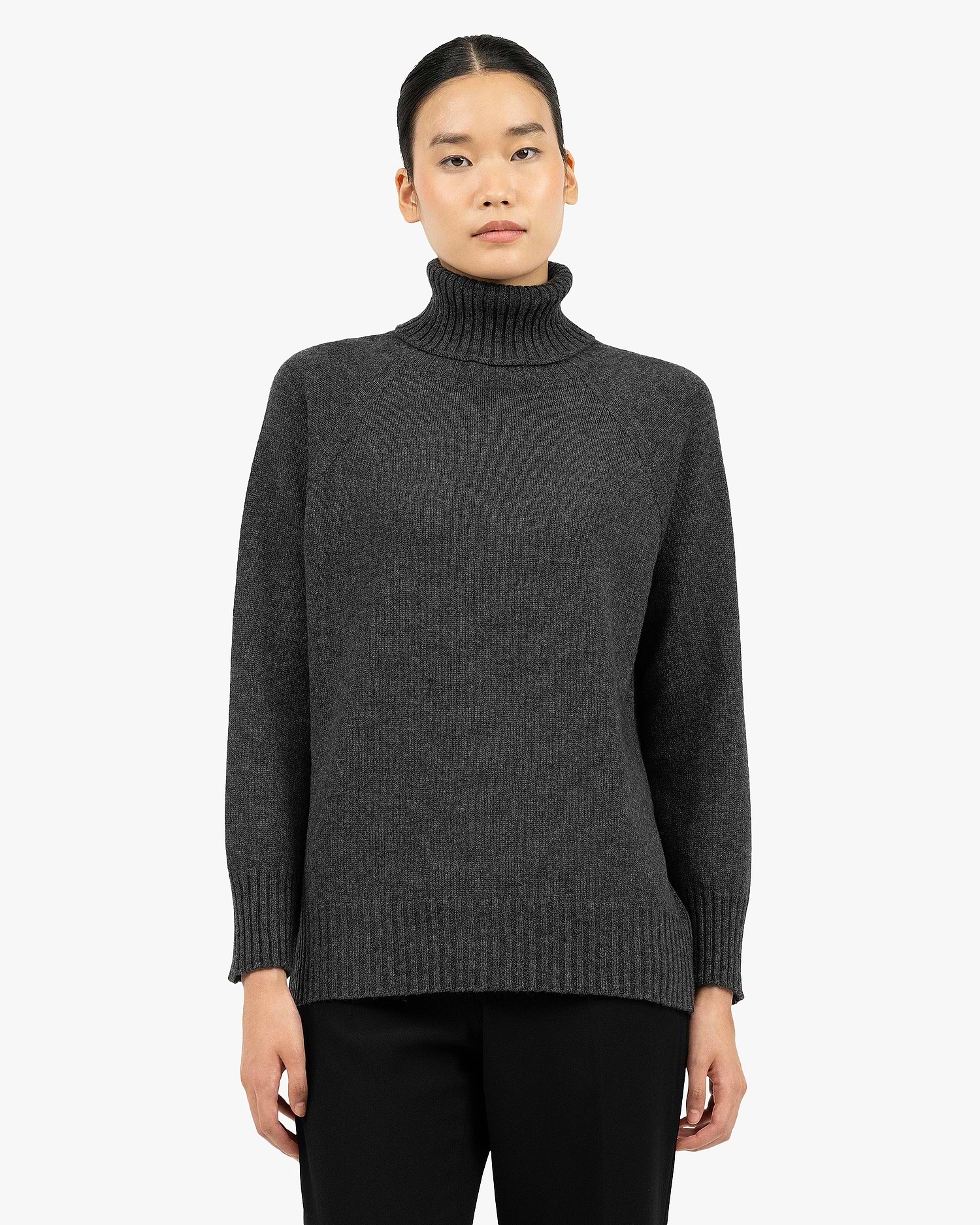 Women's Cortona Cashmere Turtleneck Sweater - Charcoal Women's Cortona Cashmere Turtleneck Sweater - Charcoal