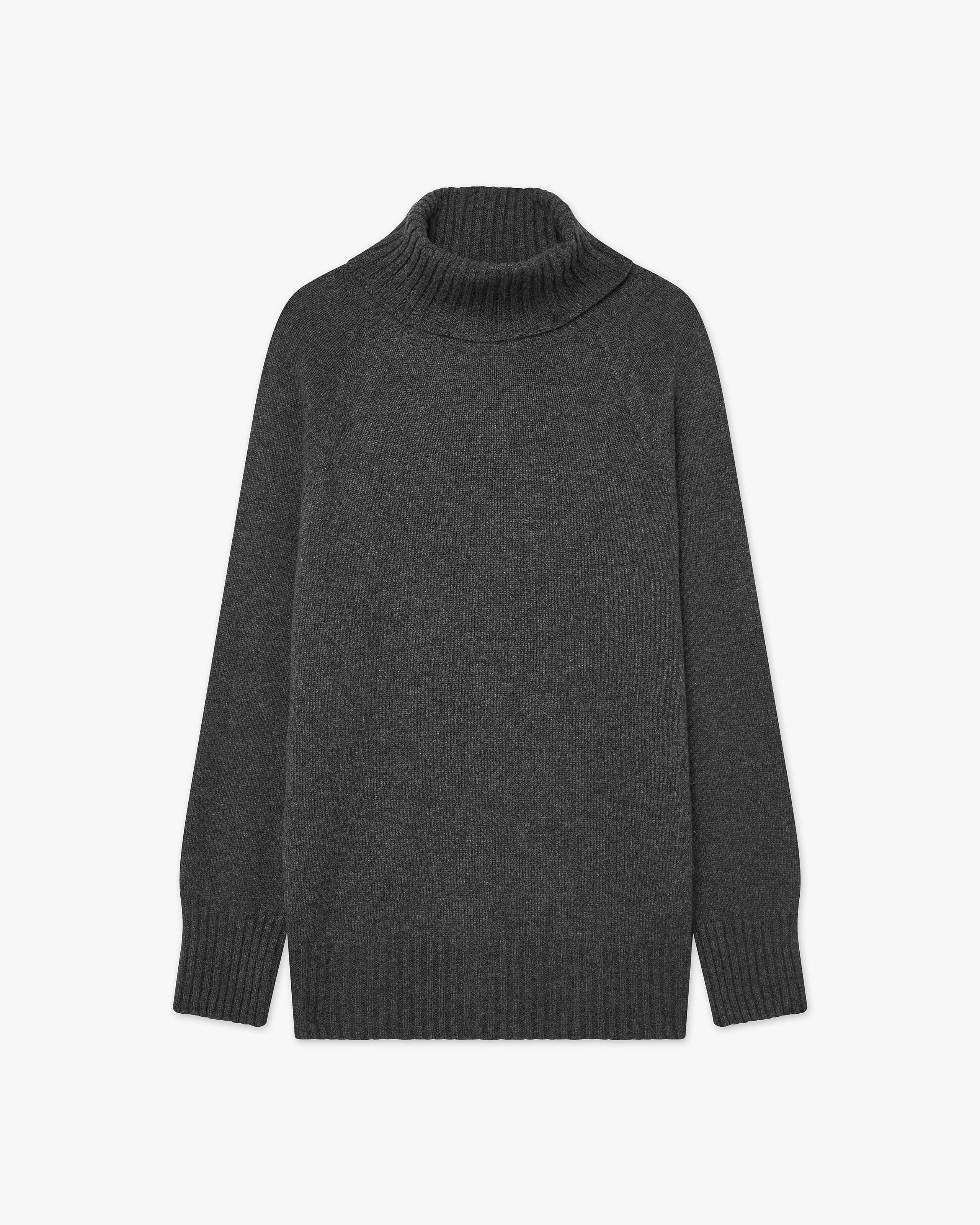 Women's Cortona Cashmere Turtleneck Sweater - Charcoal