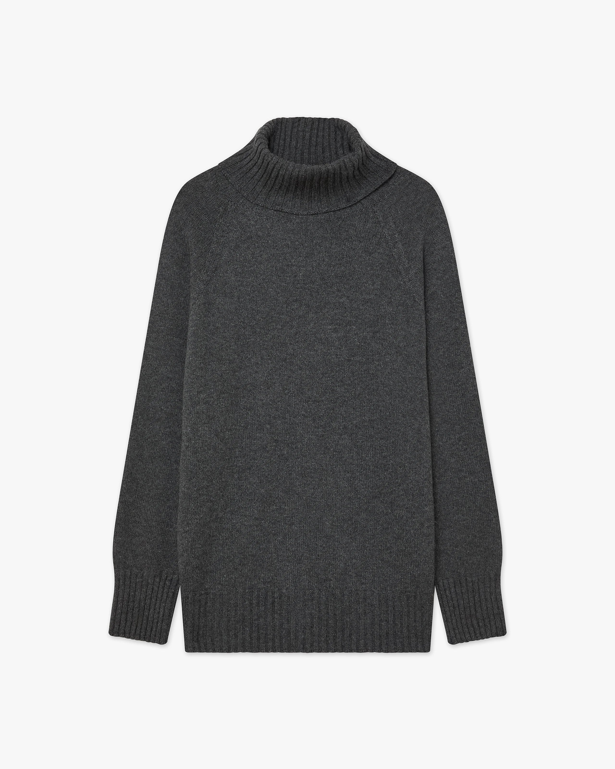 Women's Cortona Turtleneck Sweater - Charcoal Cashmere
