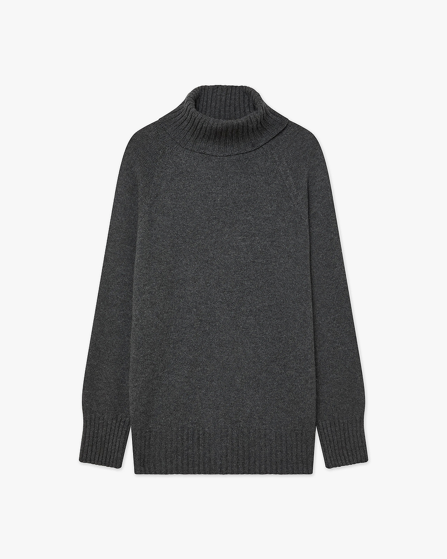 Women's Cortona Turtleneck Sweater - Charcoal Cashmere