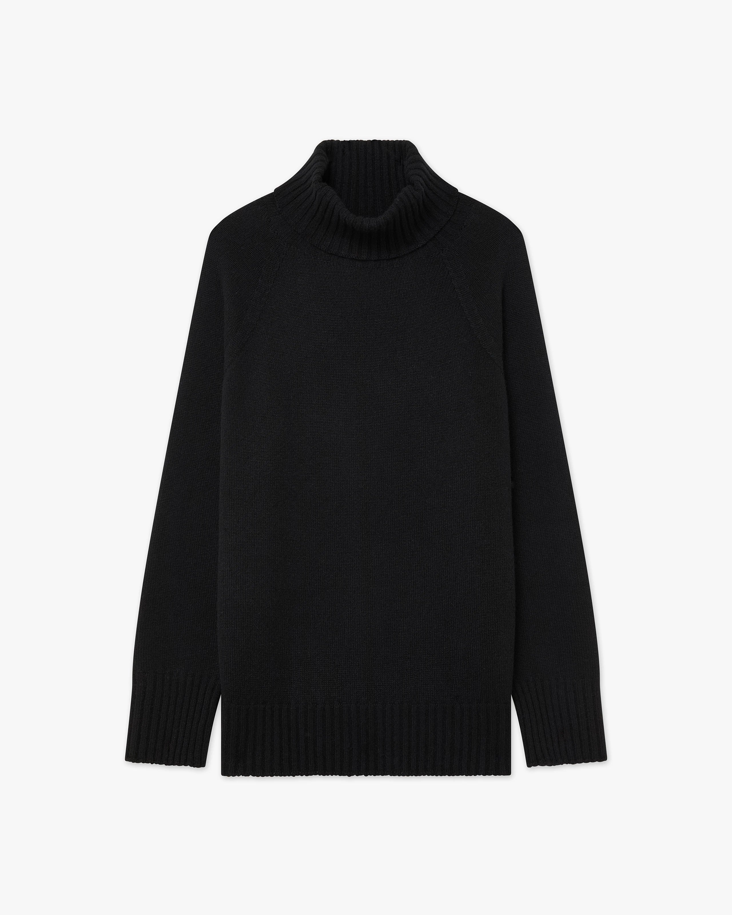Women's Cortona Turtleneck Sweater - Black Cashmere