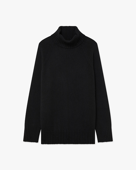 Women's Cortona Turtleneck Sweater - Black Cashmere