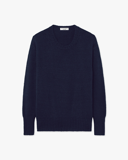 Women's Dalmar Crew Neck Sweater - Blue Merino / Cashmere