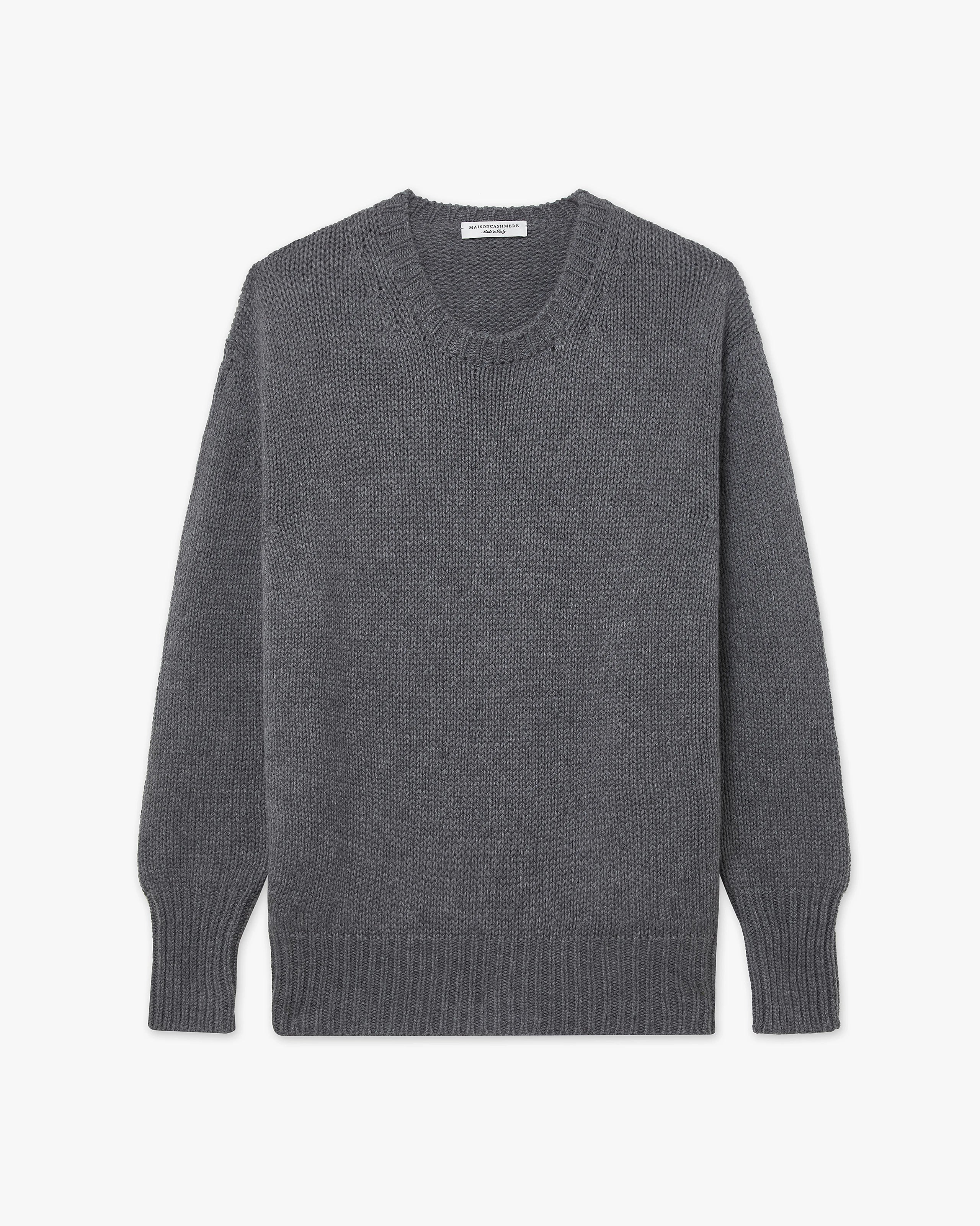 Women's Dalmar Crew Neck Sweater - Medium Grey Merino / Cashmere