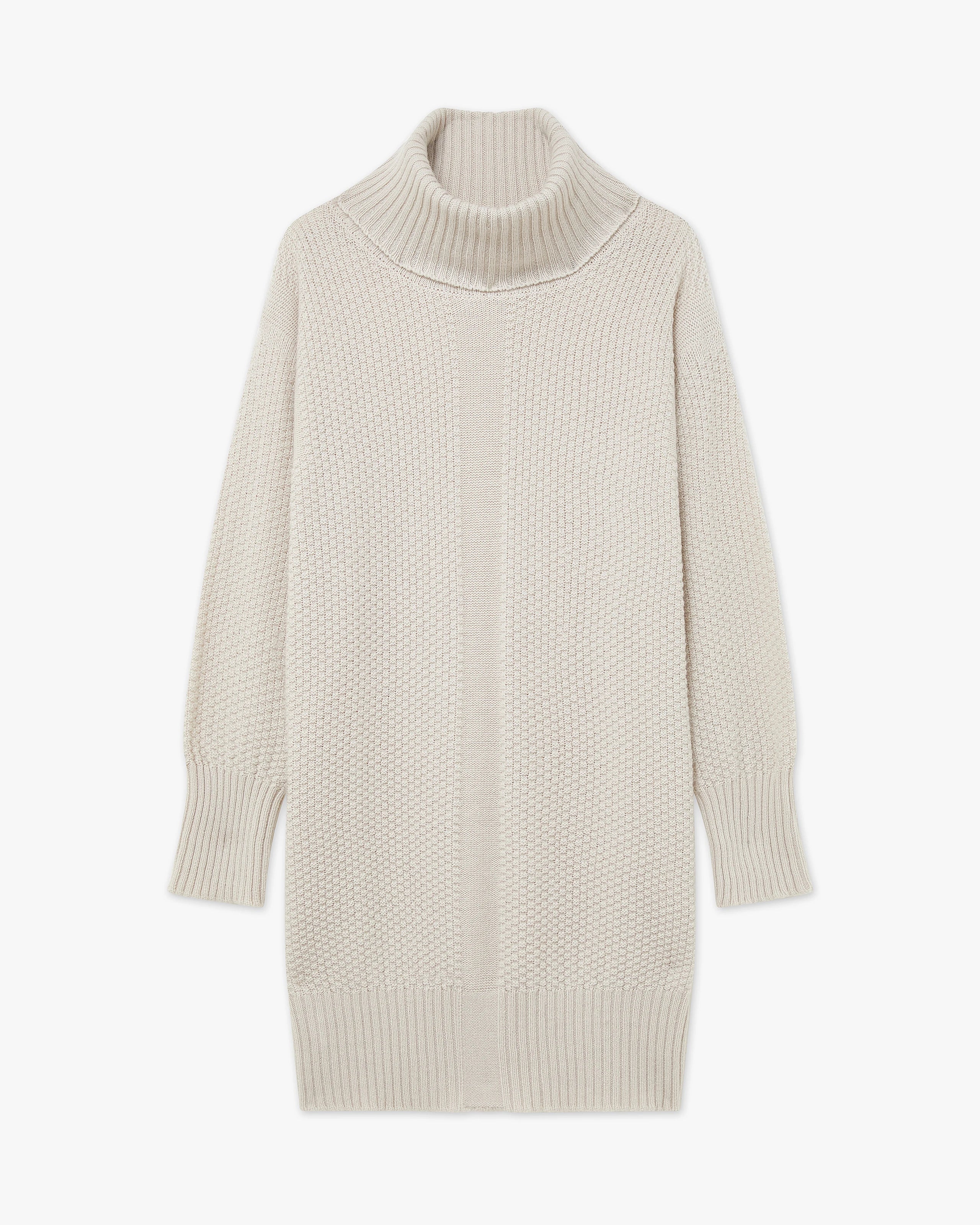 Women's Dalmar Turtleneck Sweater - White Merino / Cashmere