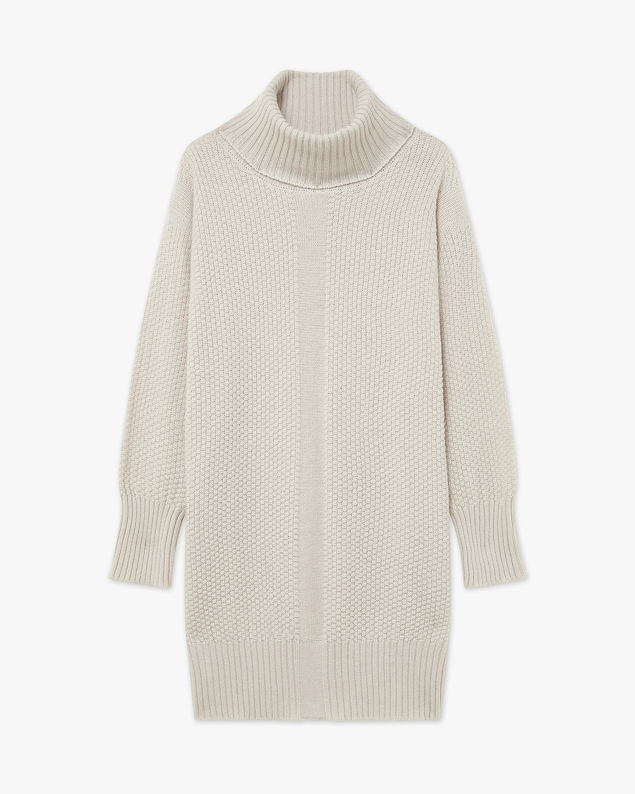 Women's Dalmar Turtleneck Sweater - White Merino / Cashmere