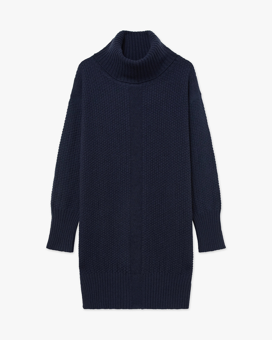 Women's Dalmar Turtleneck Sweater - Blue Merino / Cashmere