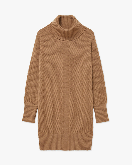 Women's Dalmar Turtleneck Sweater - Camel Merino / Cashmere
