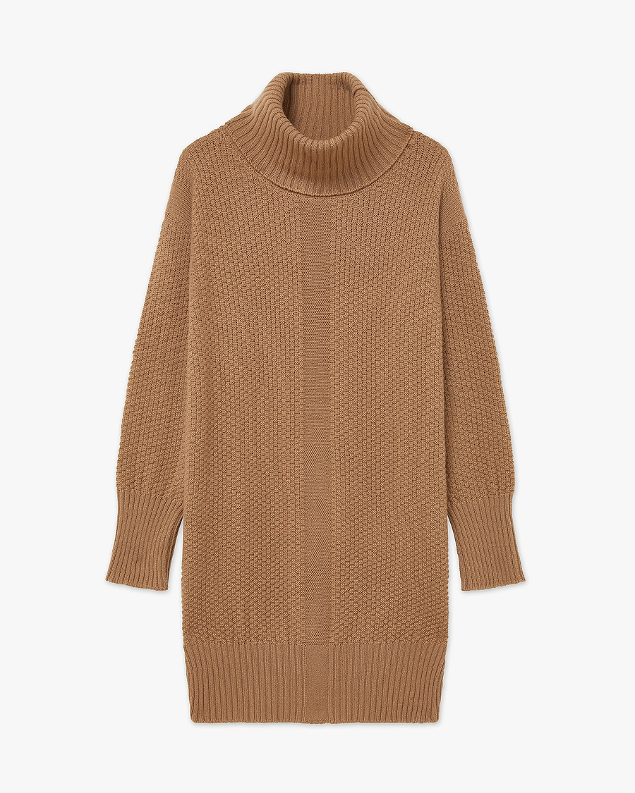 Women's Dalmar Turtleneck Sweater - Camel Merino / Cashmere