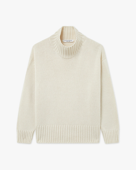 Dolomiti Mock Neck Sweater - White Cashmere