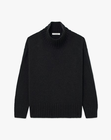 Dolomiti Mock Neck Sweater - Black Cashmere