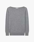 Pull Col Bateau Essential - Gris Moyen
