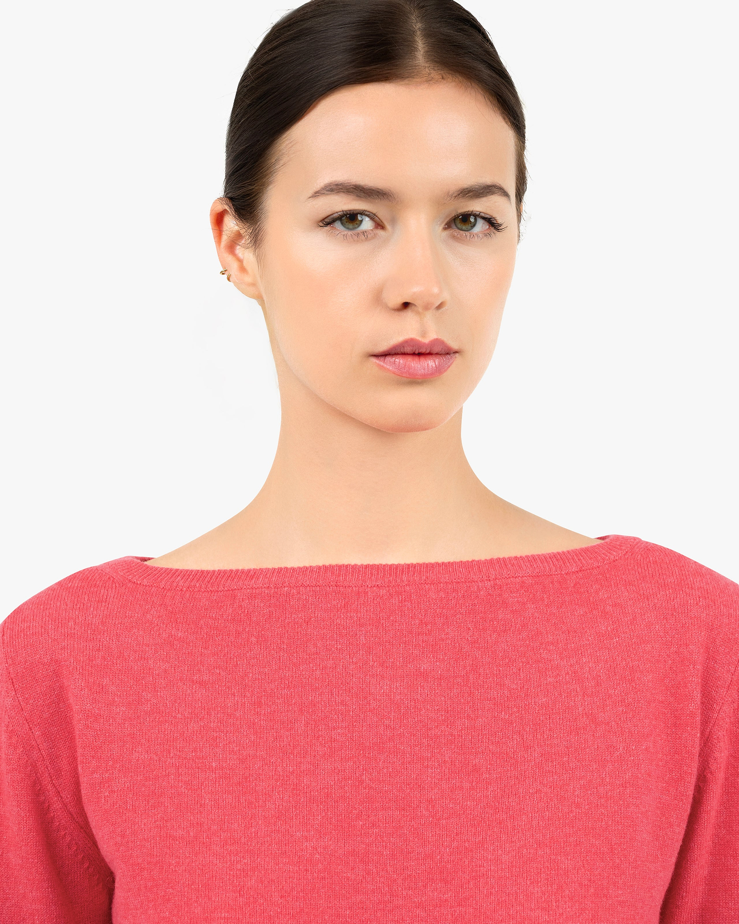 Essential Boat Neck Sweater - Red Cashmere