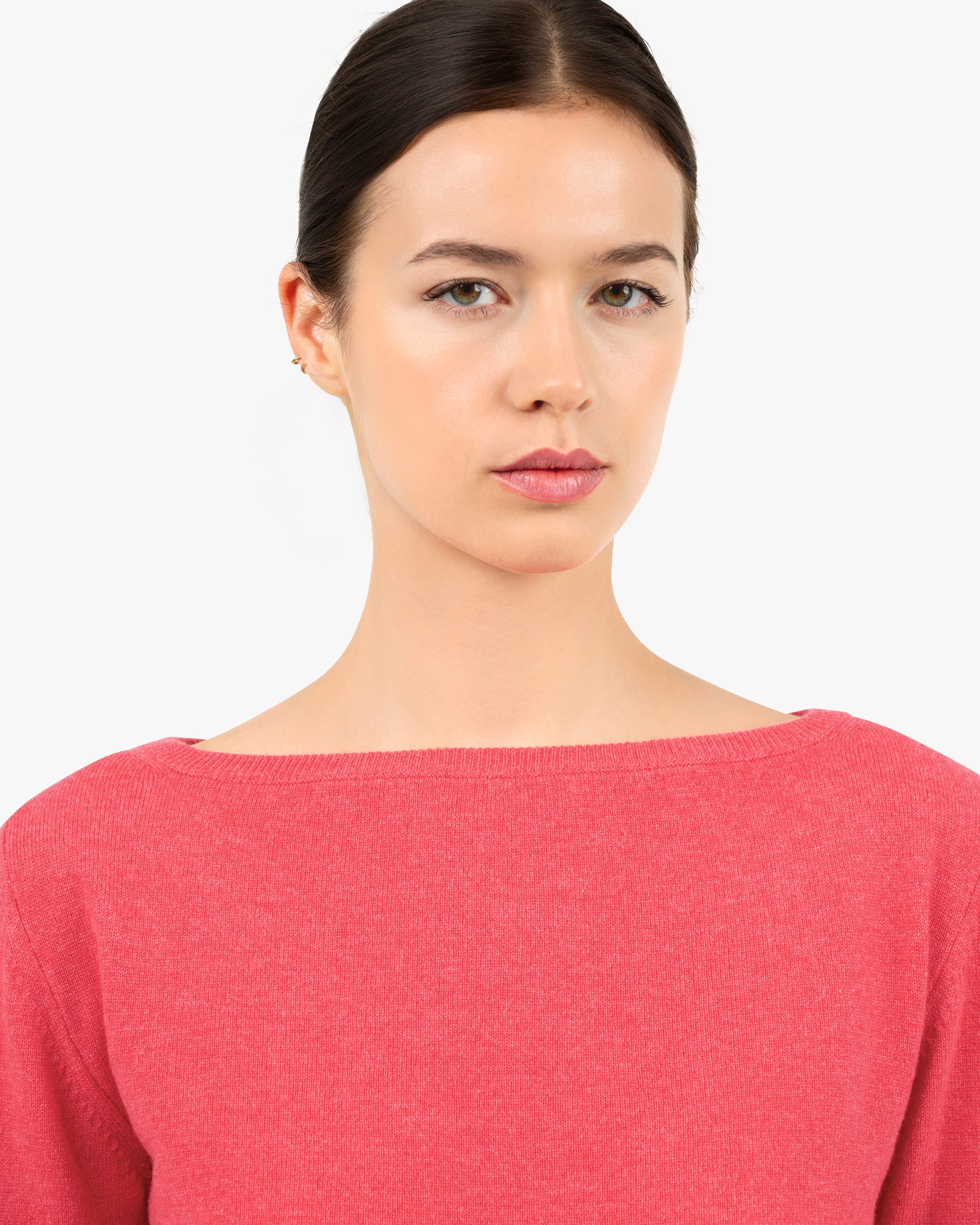Essential Boat Neck Sweater - Red Cashmere