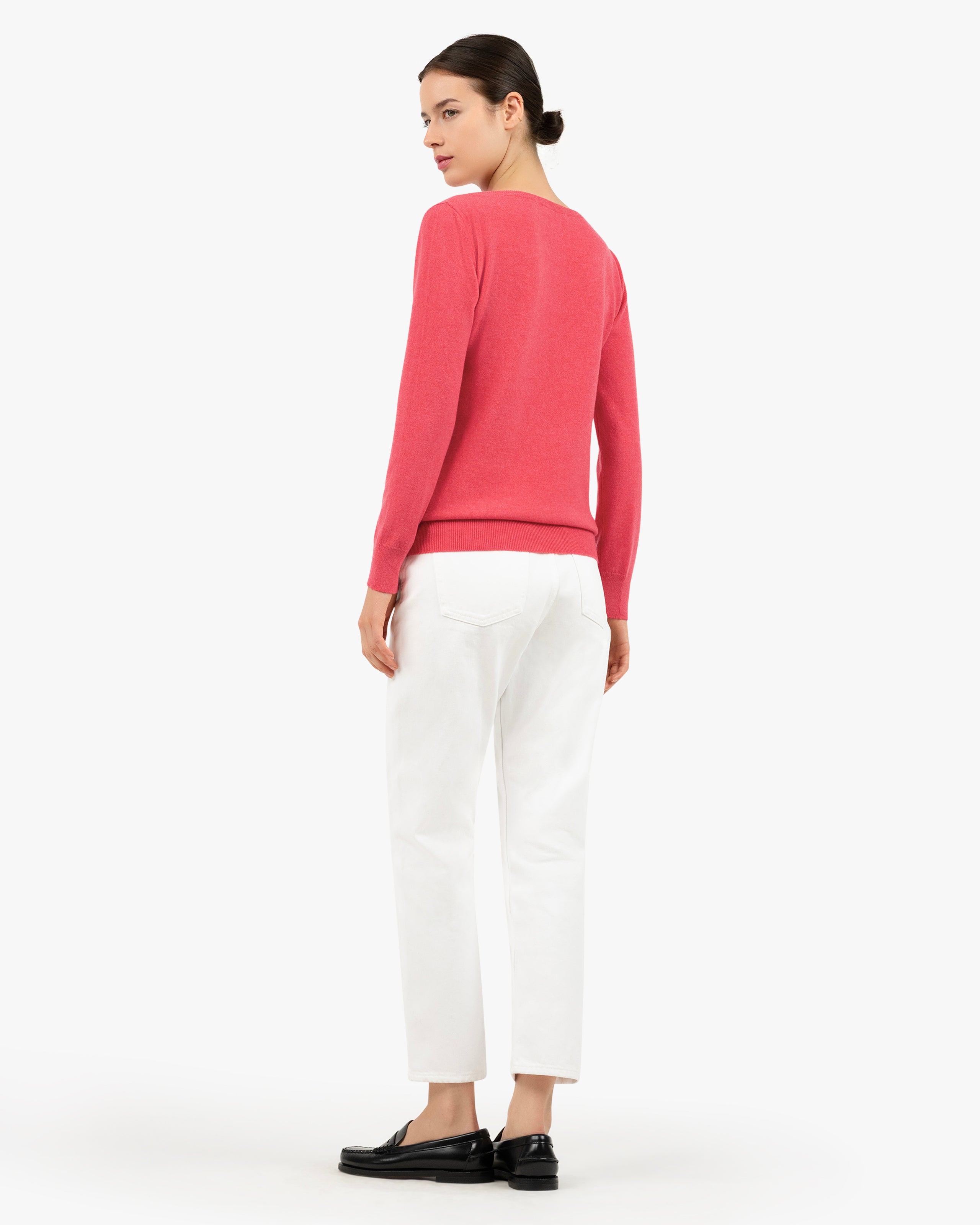 Essential Boat Neck Sweater - Red Cashmere