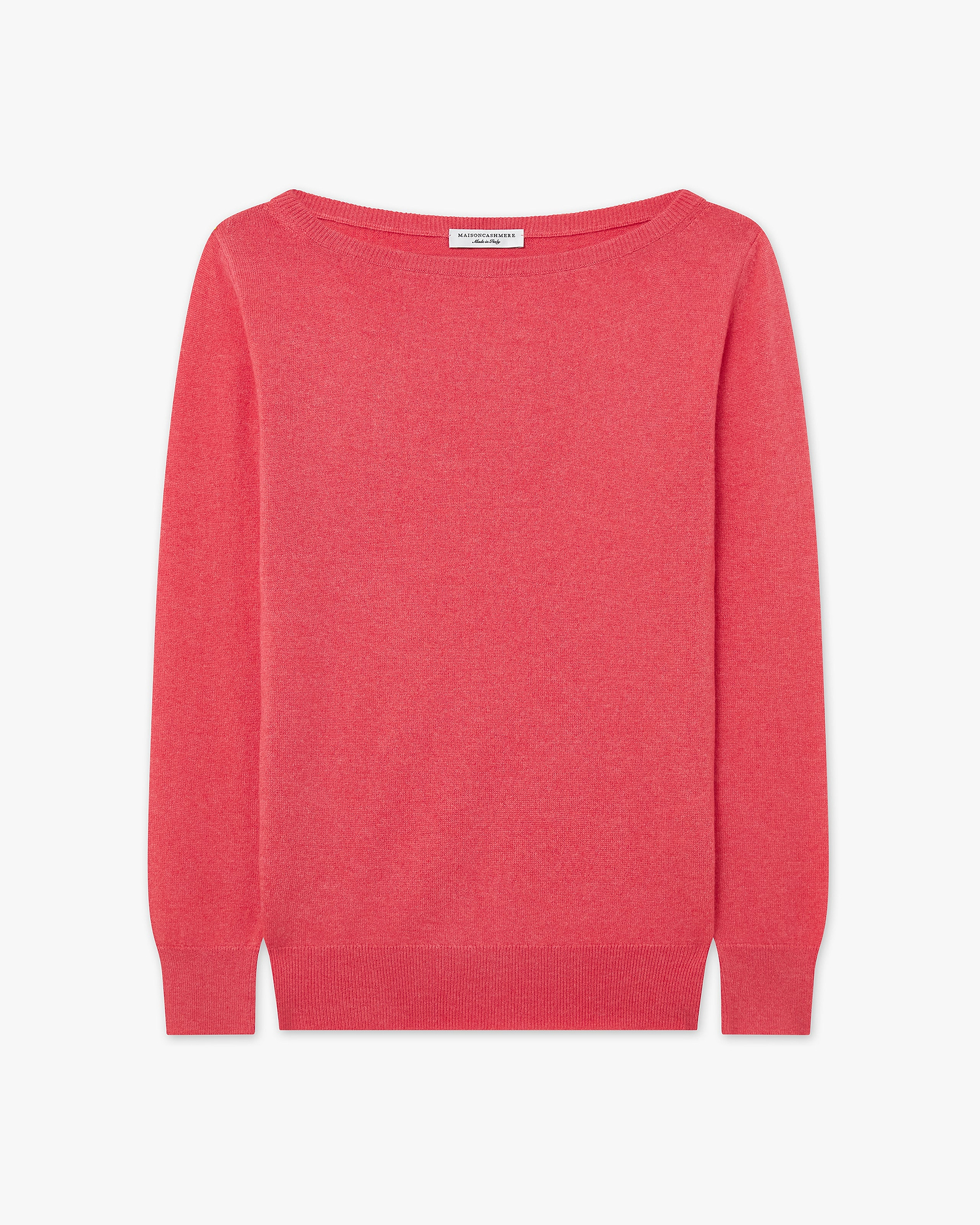 Essential Boat Neck Sweater - Red Cashmere