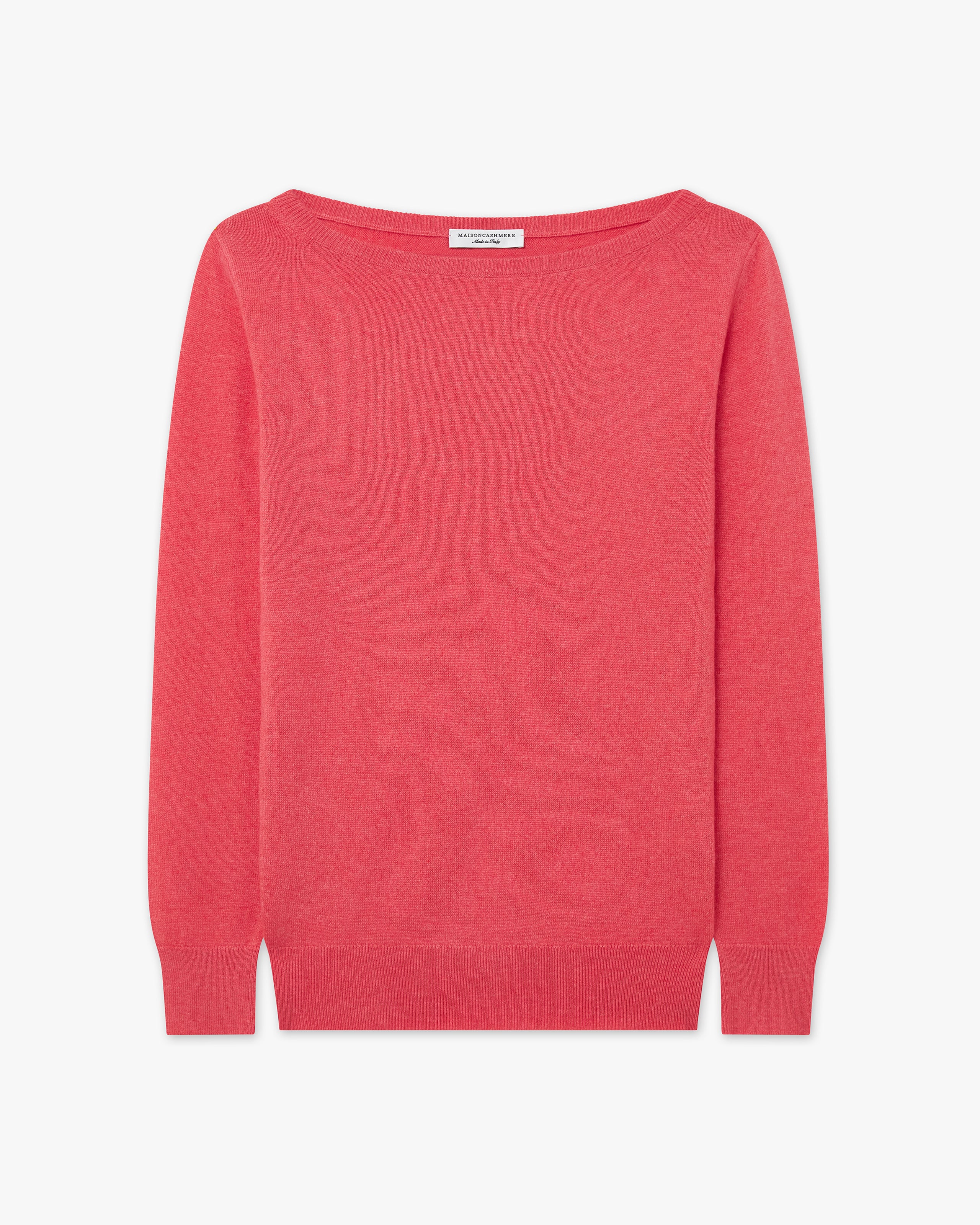 Essential Boat Neck Sweater - Red Cashmere