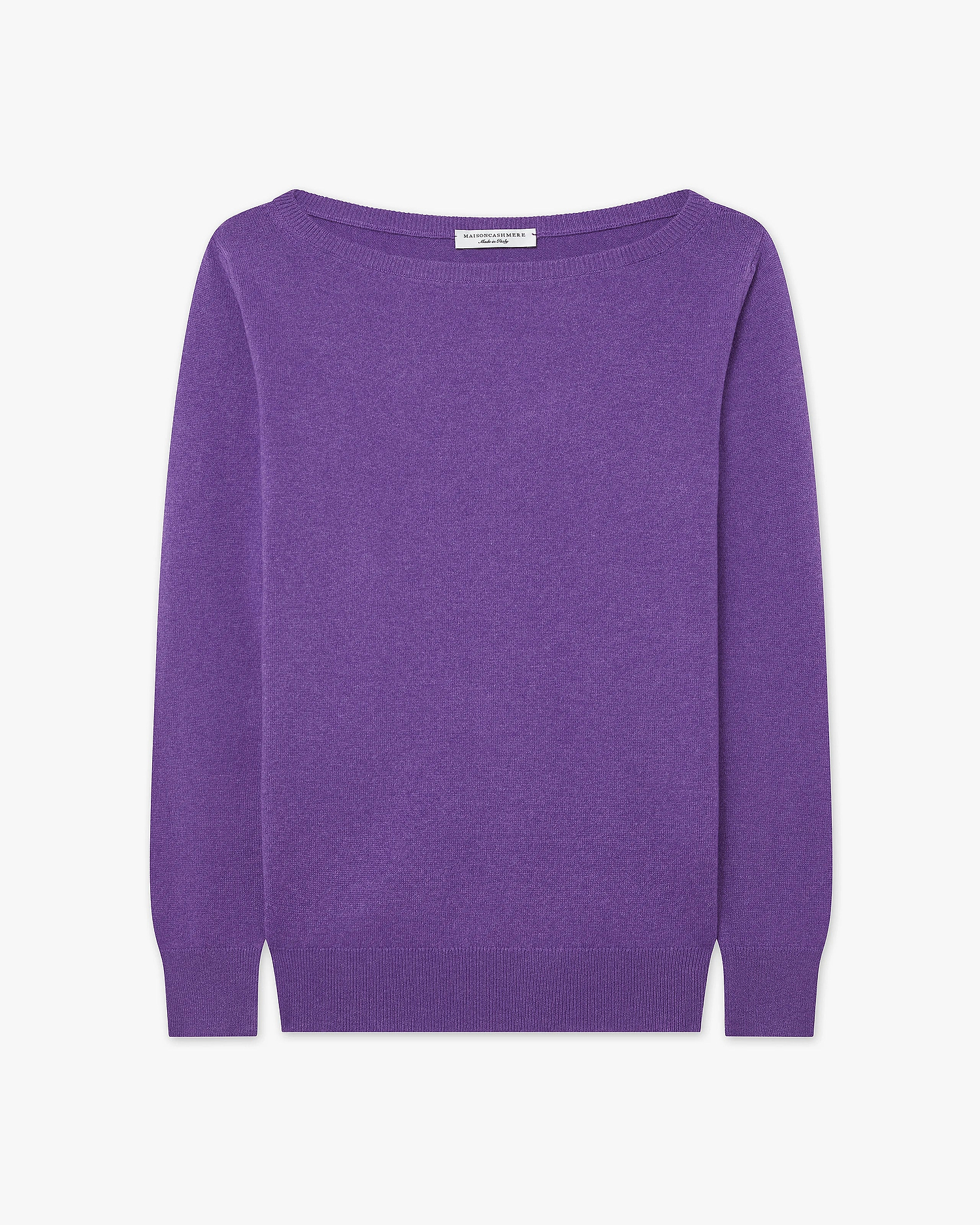 Essential Boat Neck Sweater - Purple Cashmere