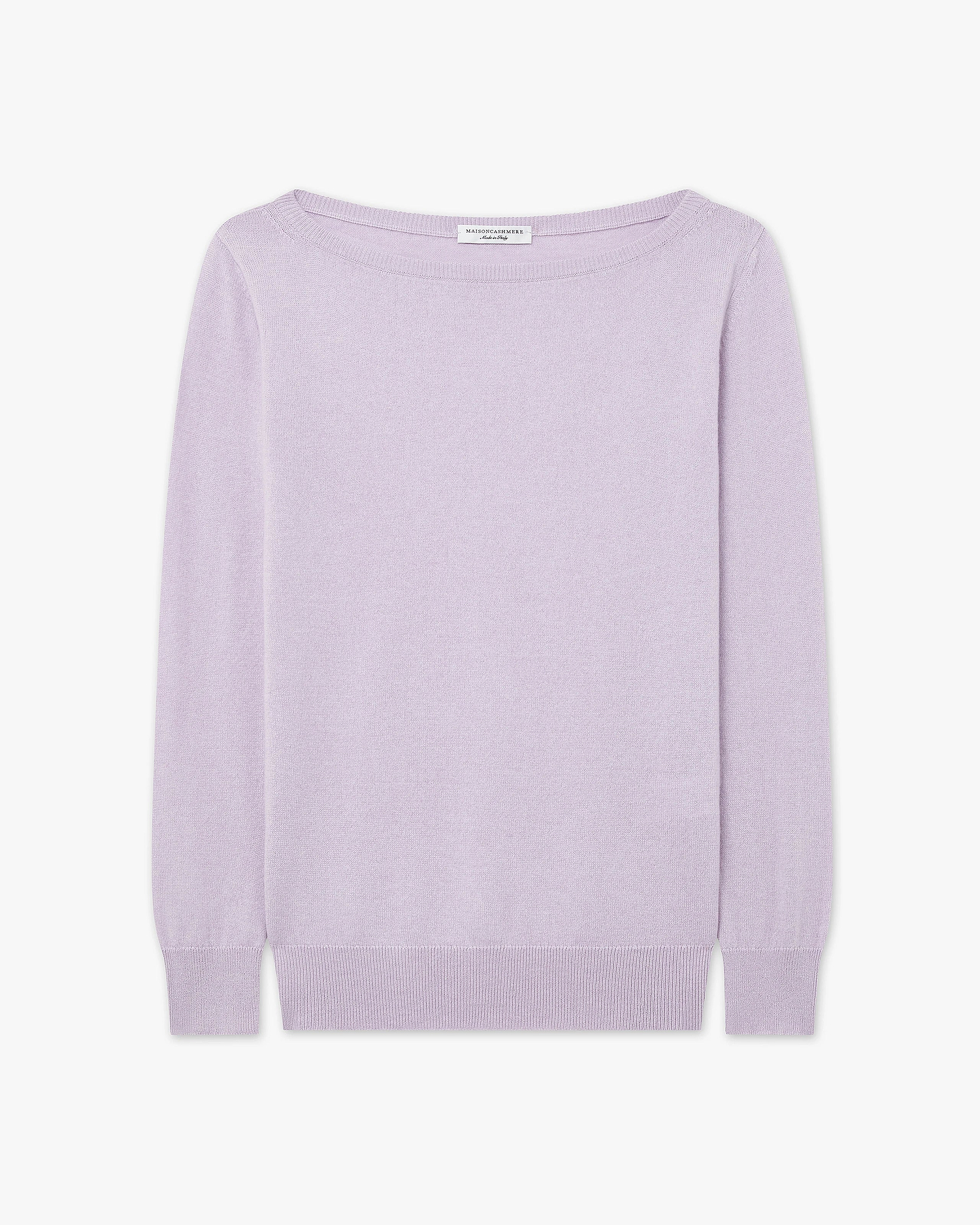Essential Boat Neck Sweater - Lilac Cashmere