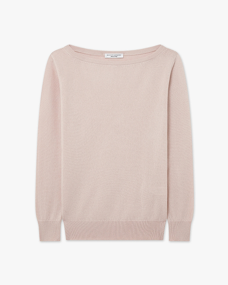 Essential Boat Neck Sweater - Rose Cashmere