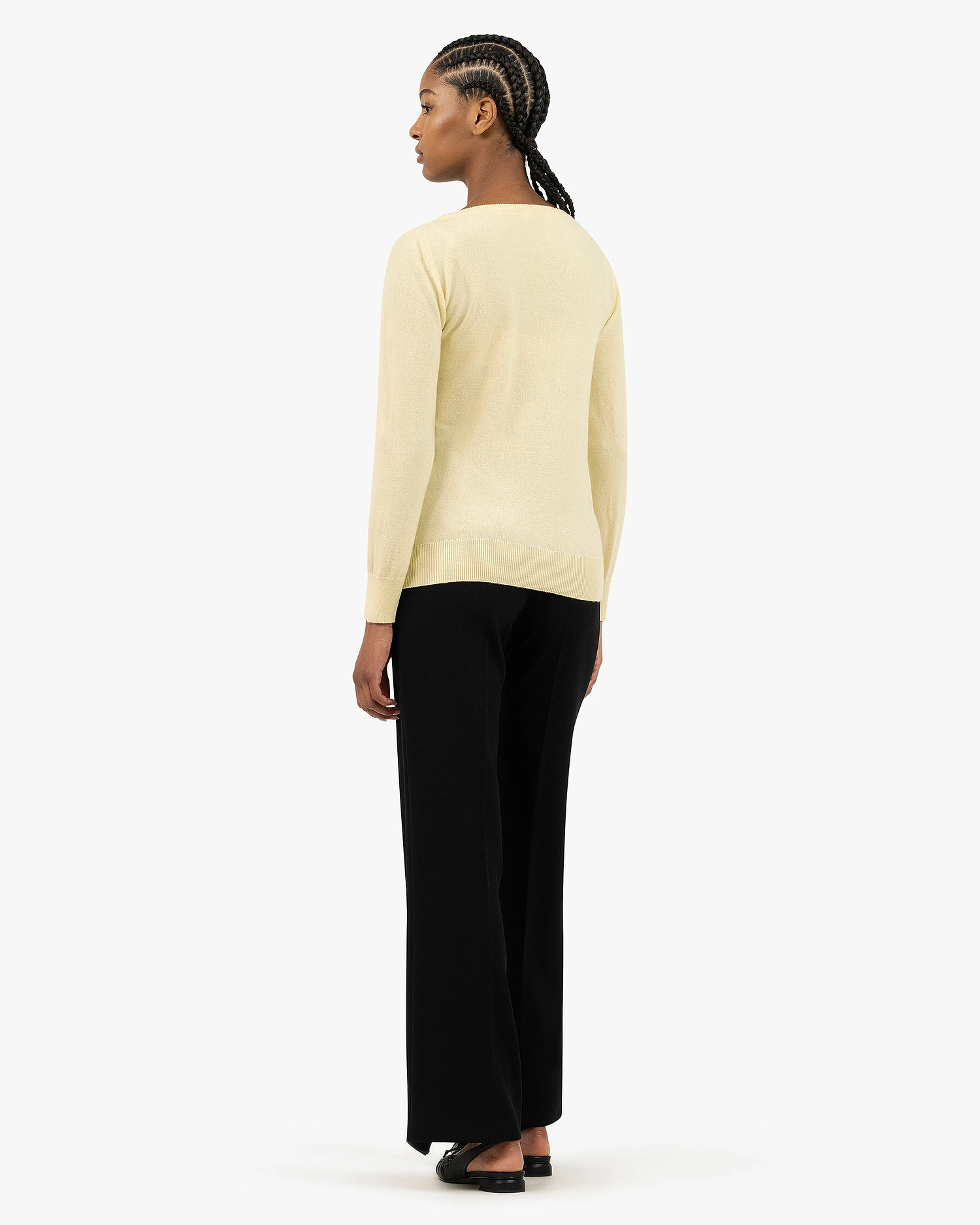 Essential Boat Neck Sweater - Yellow Cashmere