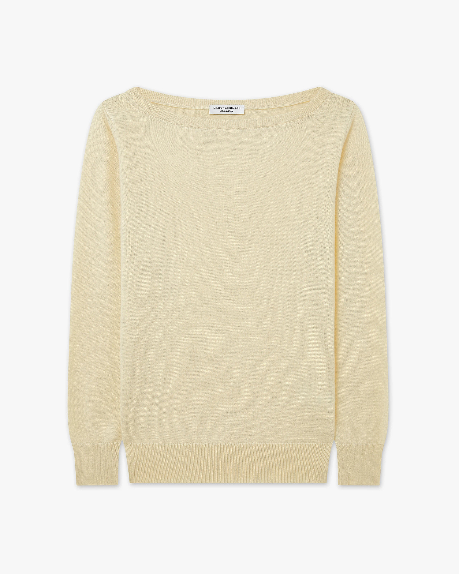 Essential Boat Neck Sweater - Yellow Cashmere