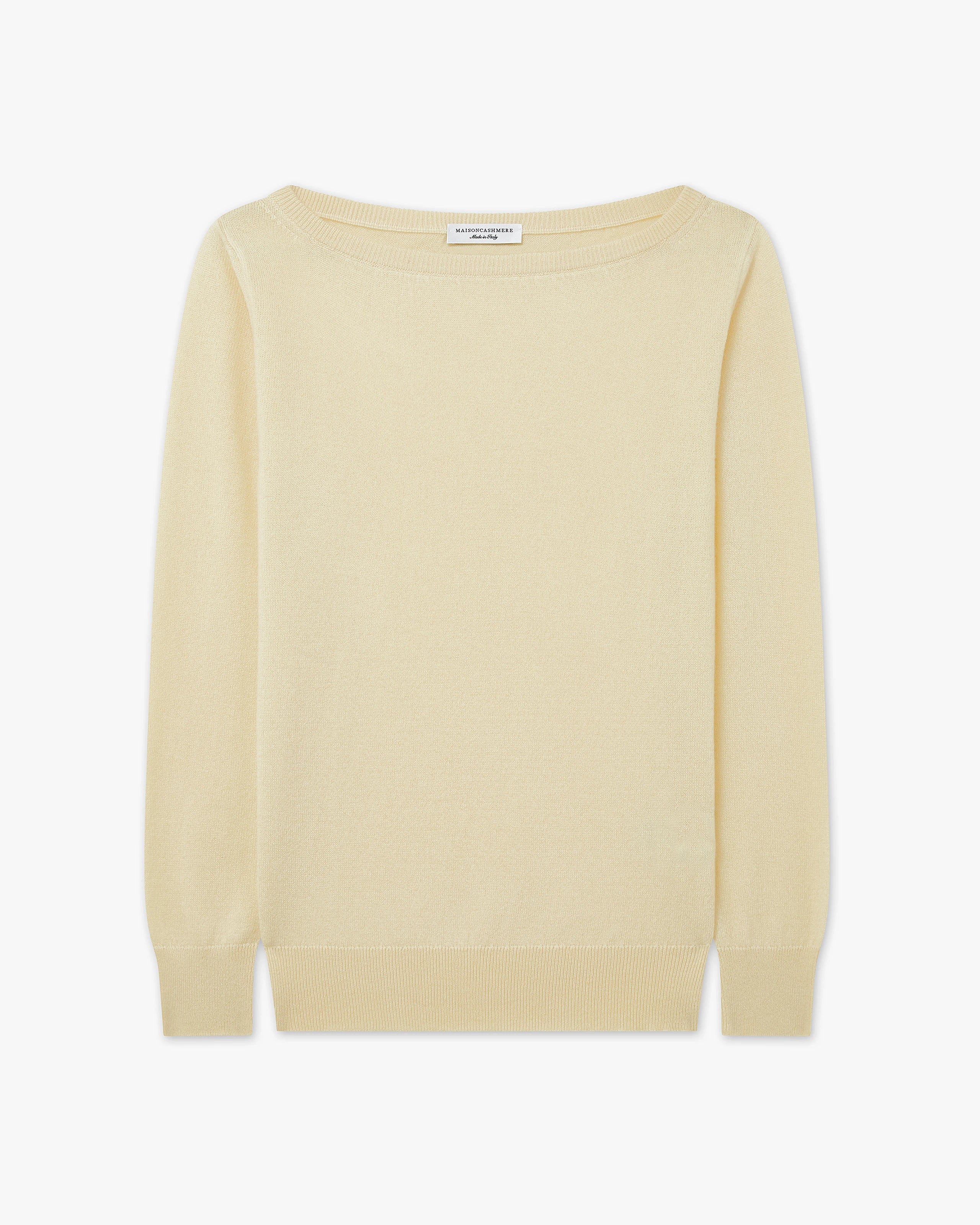 Essential Boat Neck Sweater - Yellow Cashmere