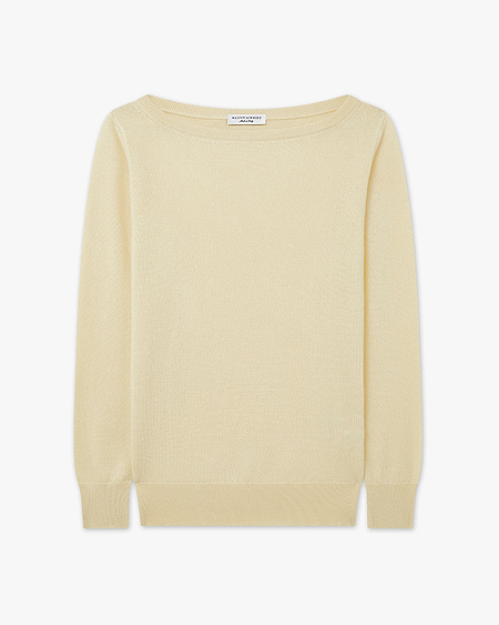 Essential Boat Neck Sweater - Yellow Cashmere